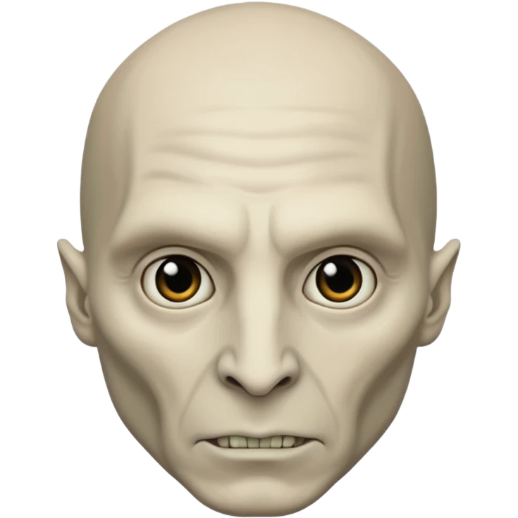 Voldemort with two nose-slits instead of nose  emoji