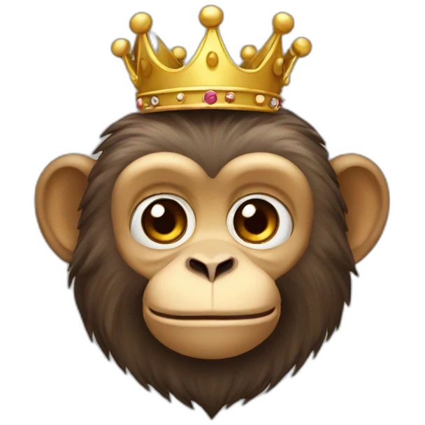 Monkey with crown emoji