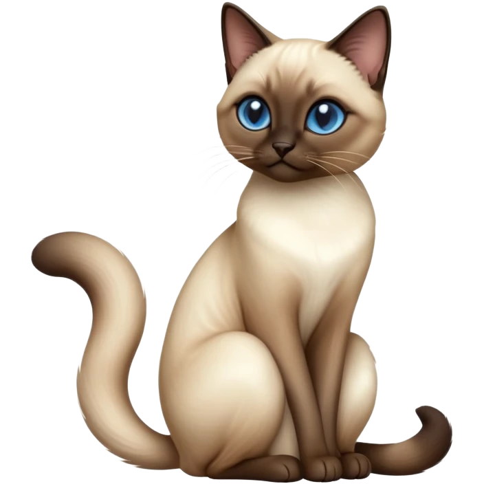 cinematic-[siamese cat]-realistic-full-body-sitting-emoji,-tail-curled-playfully-around-its-paws,-head-tilted-dramatically,-slek-[siamese]-fur,-simplified-yet-realistic-focused-features,-highly-detailed,-glowing-with-an-almost-sarcastic-glow emoji