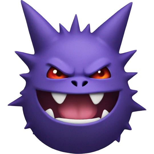 Gengar with a human face emoji