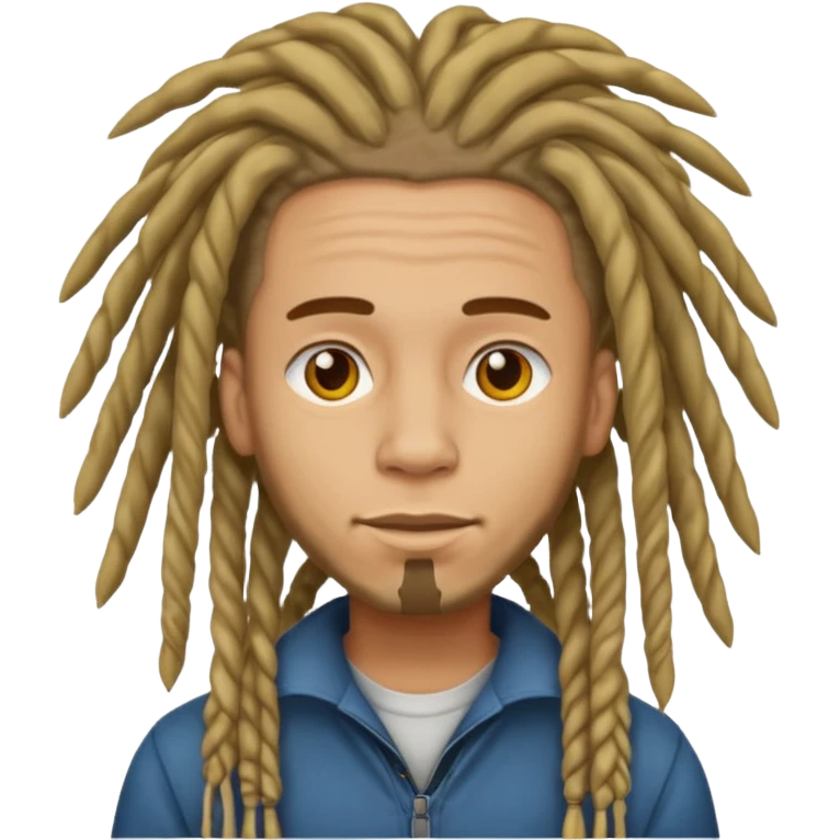 man light skin with dread hair emoji