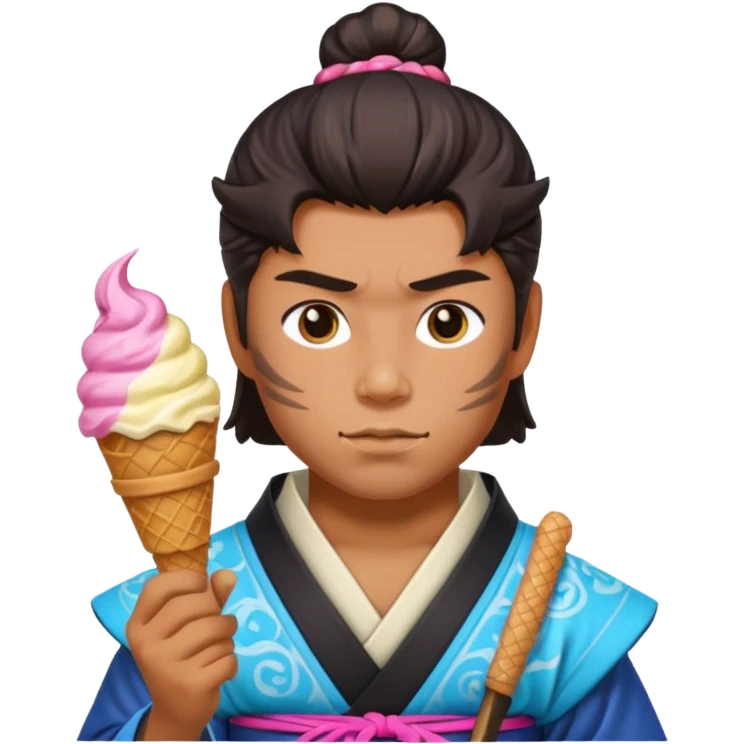 SAMURAI WITH ICE CREAM emoji