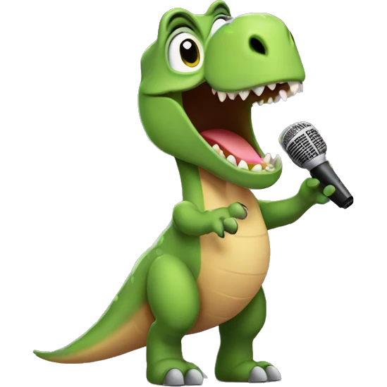Dinosaur singing  emoji