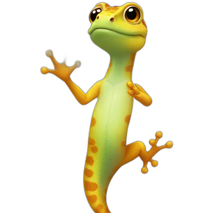 hands raised gecko emoji