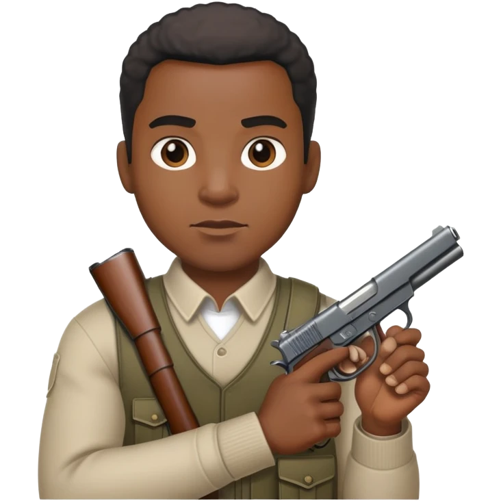 Nigga with gun  emoji