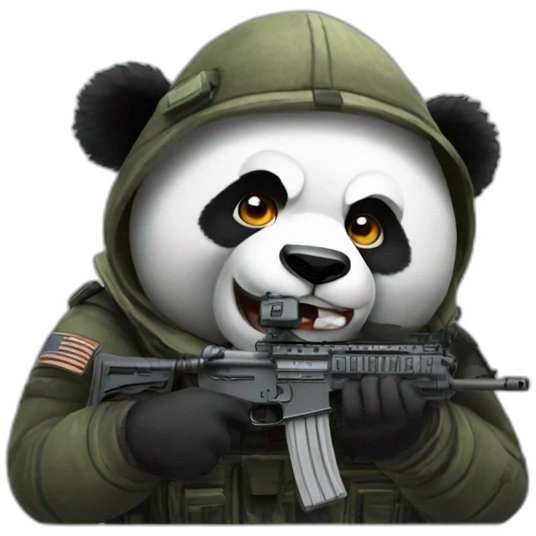 scary panda playing call of duty emoji
