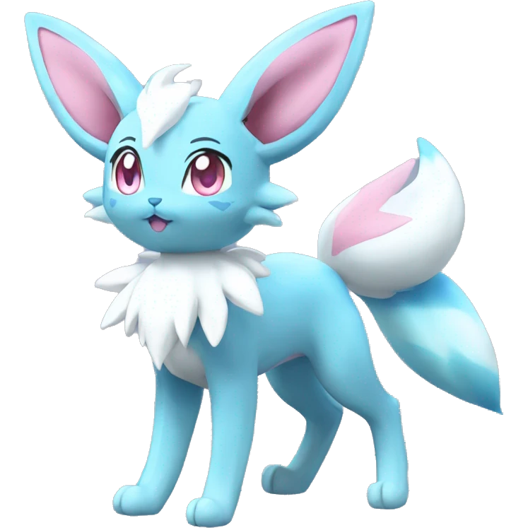 Kawaii Sylveon-Glaceon Full Body emoji