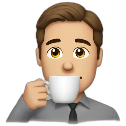 kevin from the office is drinking coffee emoji