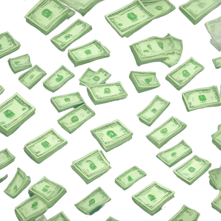 Money floating everywhere  emoji