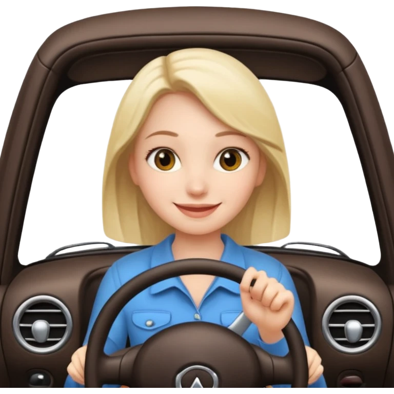 Girl driving car emoji