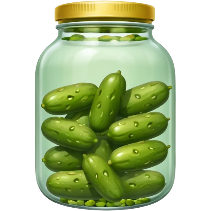 glass jar with pickles inside emoji