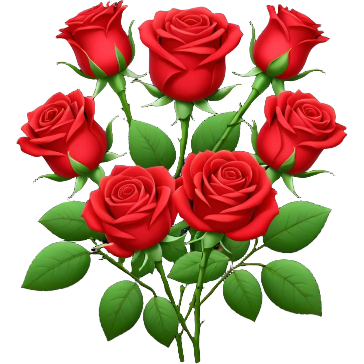 A bunch of red roses. And the name Linnea on them emoji