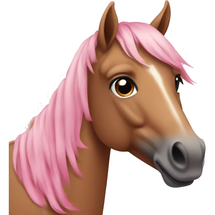 Horse wearing pink dress emoji