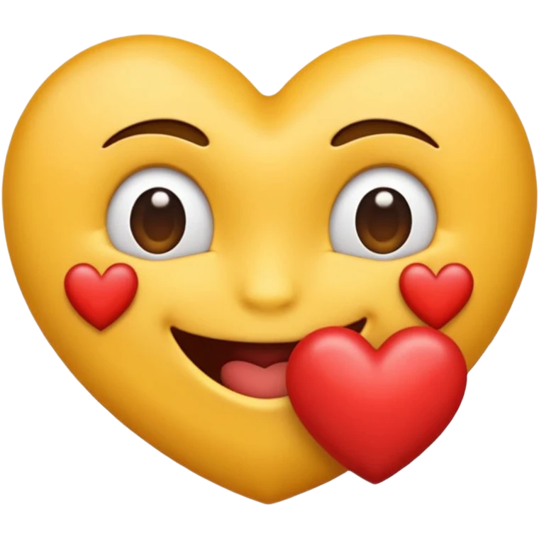 creame un emoji de una carita titando un beso de corazon hacia adelante emoji