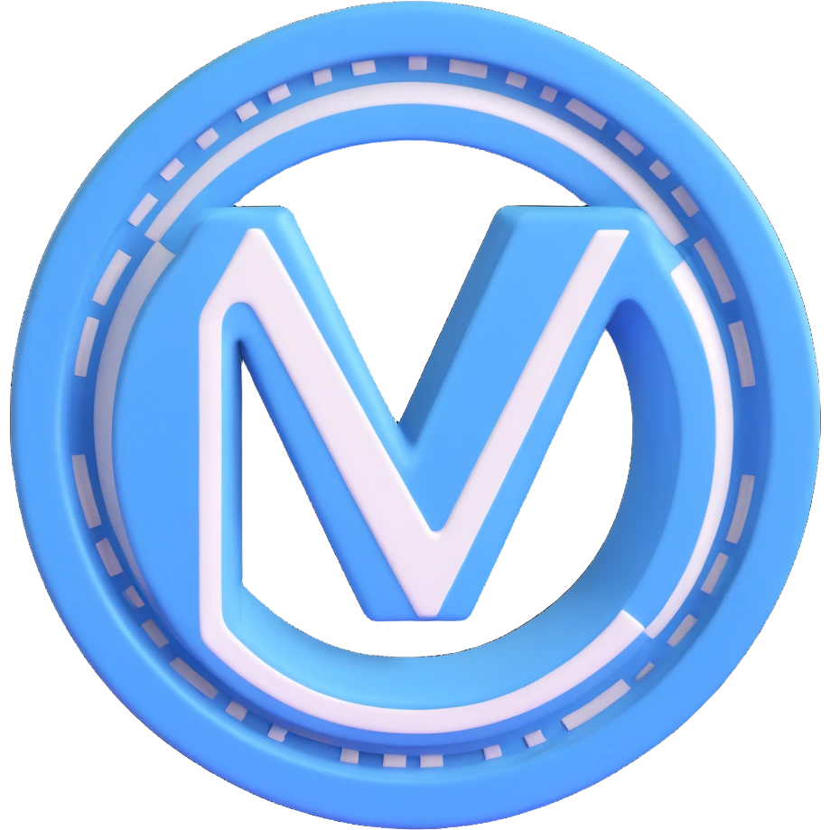 3D circular pattern, blue-white V and W letter motif, Volkswagen style, no brand name emoji