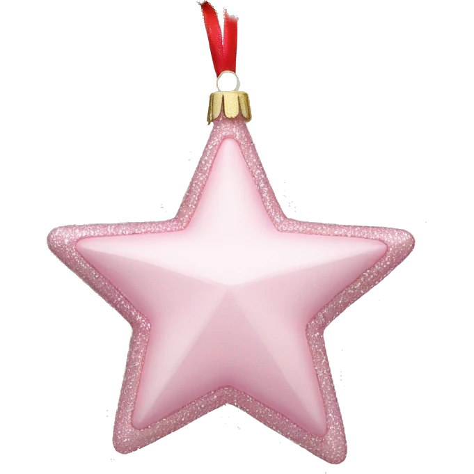 Light pink star ornament  emoji
