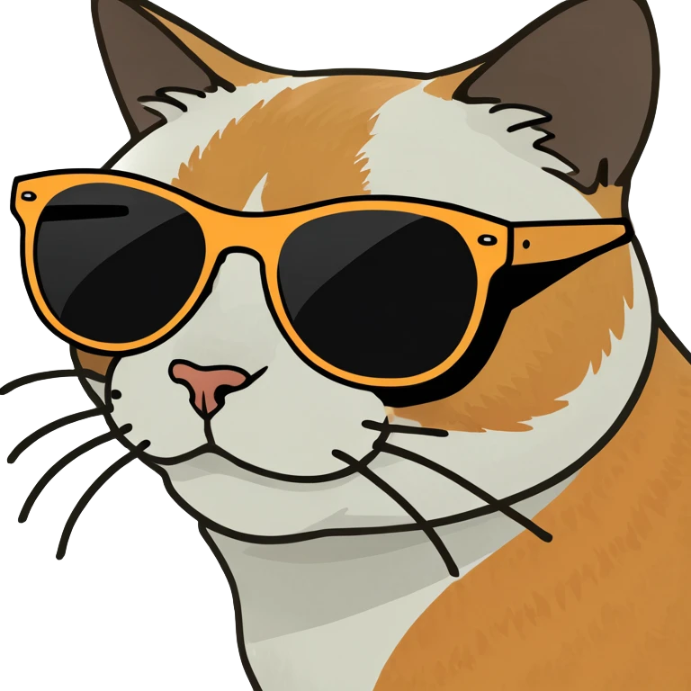 Cat with sunglasses emoji