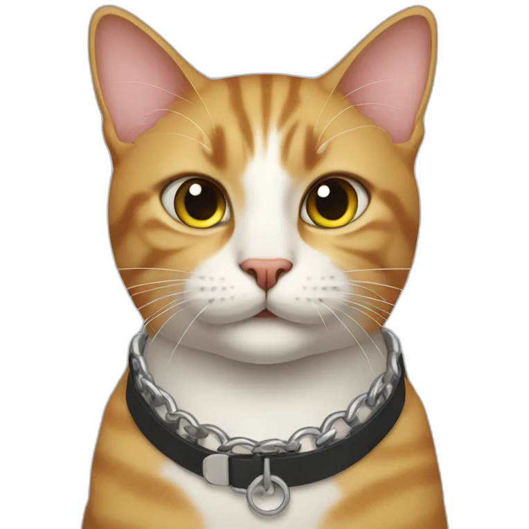 Cat wearing collar emoji