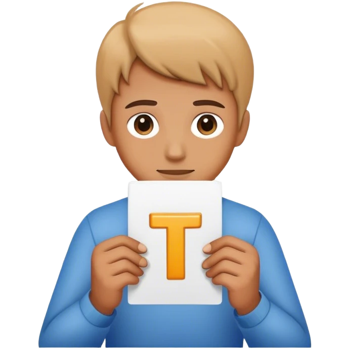 the letter T with hands emoji