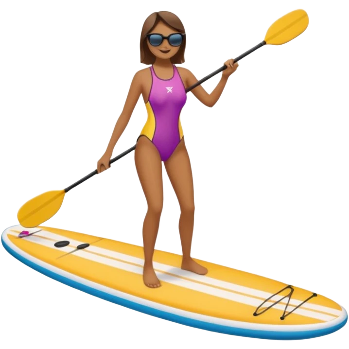Creame una persona haciendo paddle board emoji