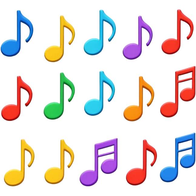 Music flashcards emoji