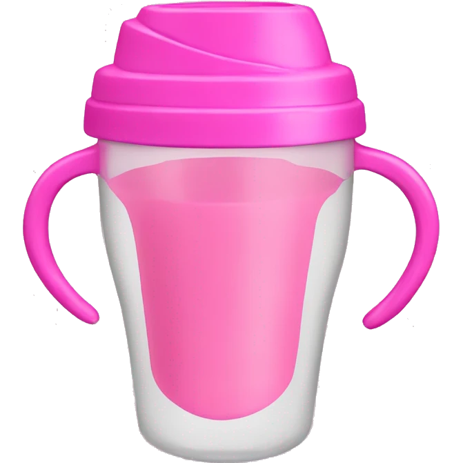 Create a pink sippy cup  emoji