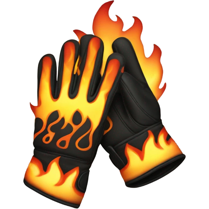 Motorcycle gloves with flames on  emoji