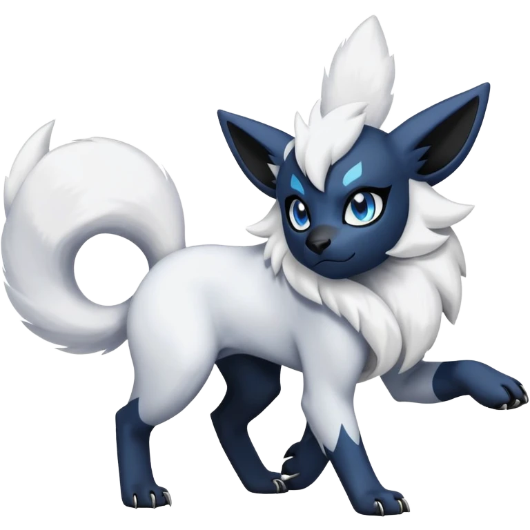 Absol-Umbreon-Fakémon-hybrid-creature (full body)  emoji