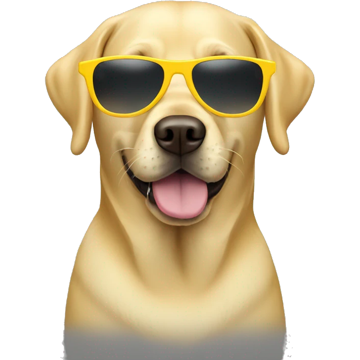 Yellow Labrador with sunglasses  emoji