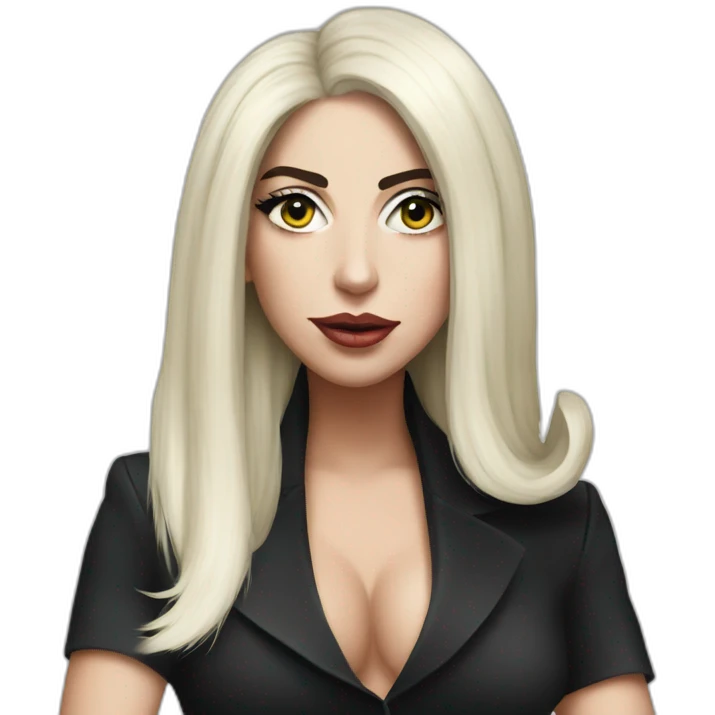 Lady Gaga in poker face emoji