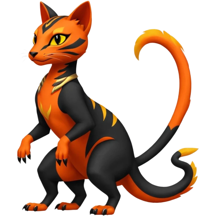 Salandit-Litten-Bastet-Fakémon-hybrid-creature (full body)  emoji
