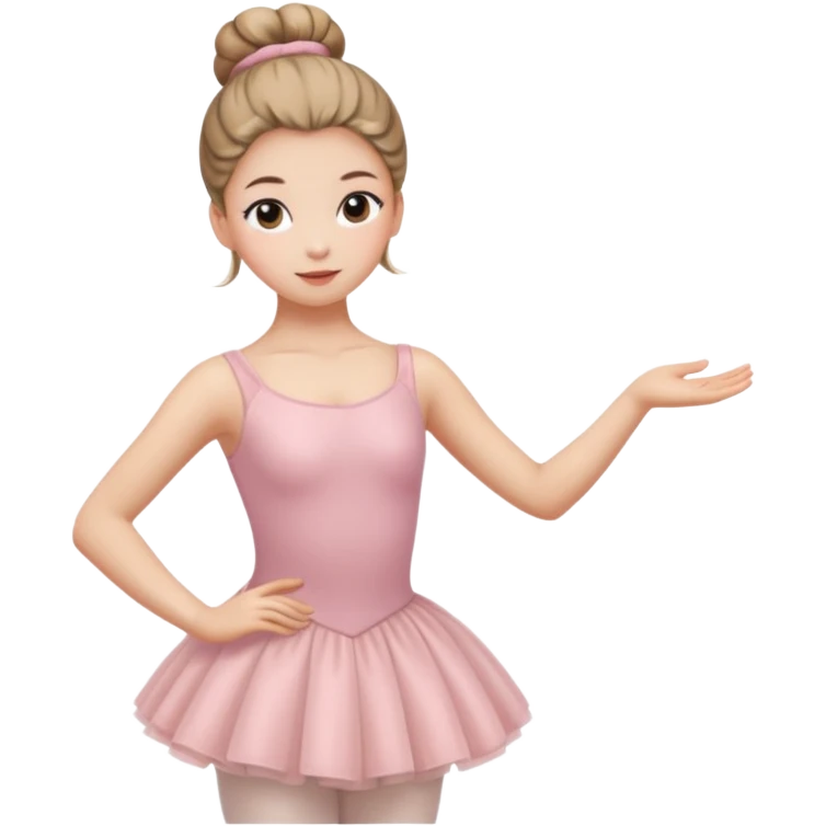 ballet bun  hair princes standing pose emoji