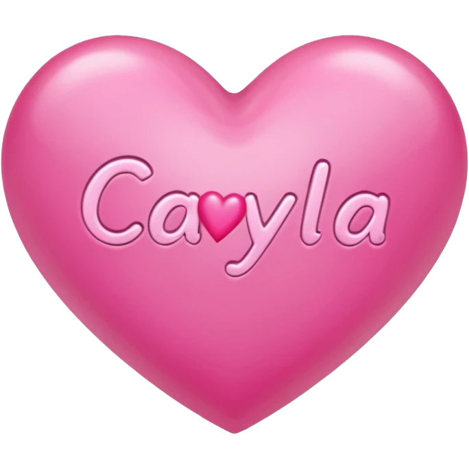 A pink heart with a name Cayla inside it emoji