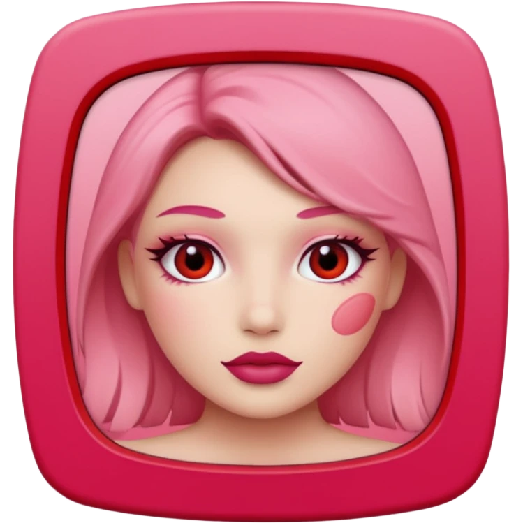 Blush makeup pink and red emoji