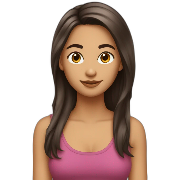 Brune aux cheveux lisses emoji