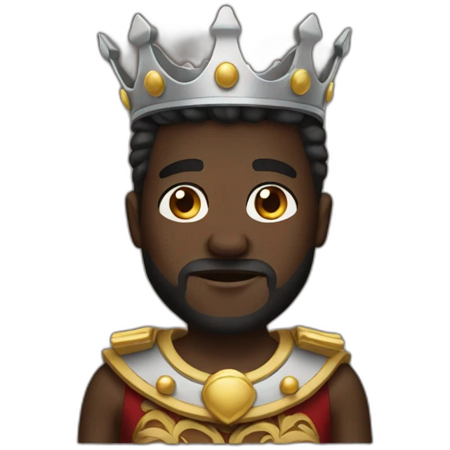 king dark skinned emoji