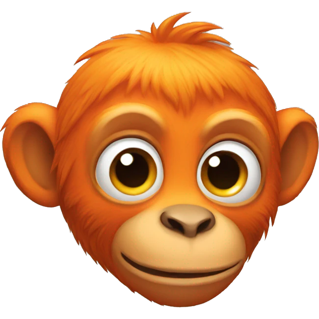 Orange monkey emoji
