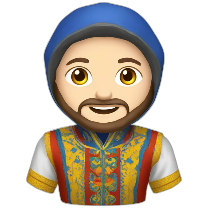 Ukrainian folk costume emoji