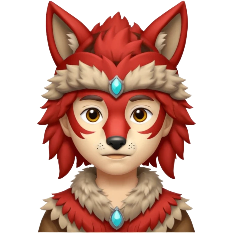 Red Wolf Boy emoji