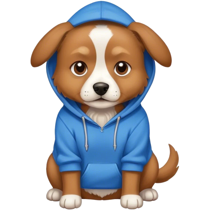 Dog wearing hoodie  emoji