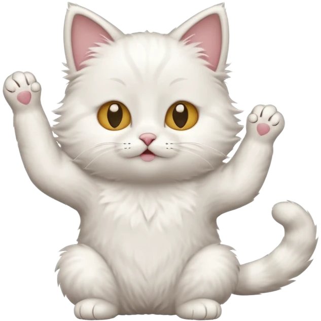 Mkae an cute cat doing an dab emoji