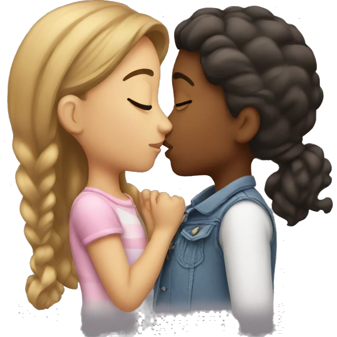 Girl kissing girl  emoji