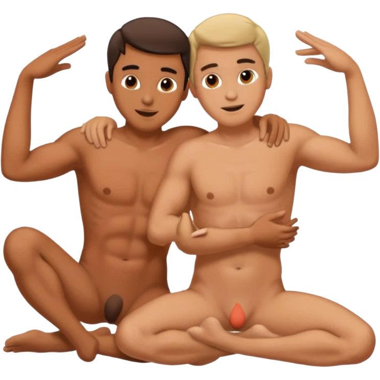 69 sex position of male male nude emoji