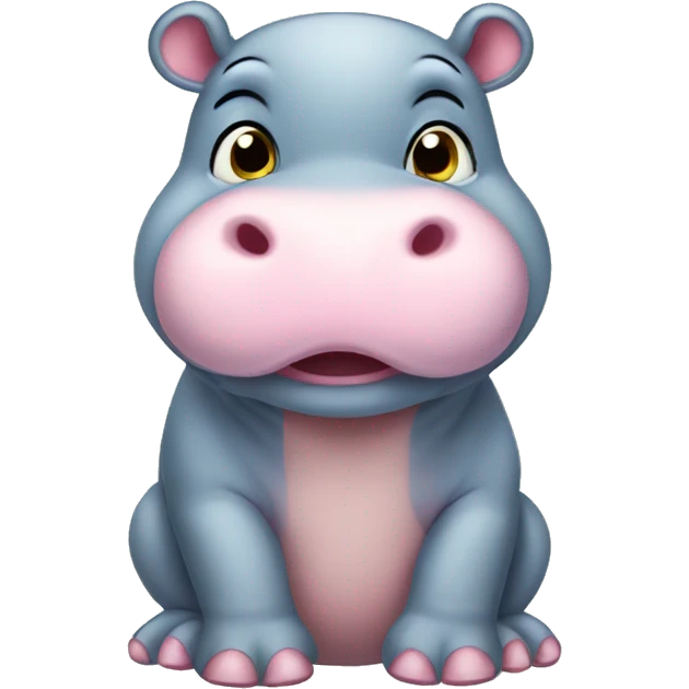 cute baby hippo emoji