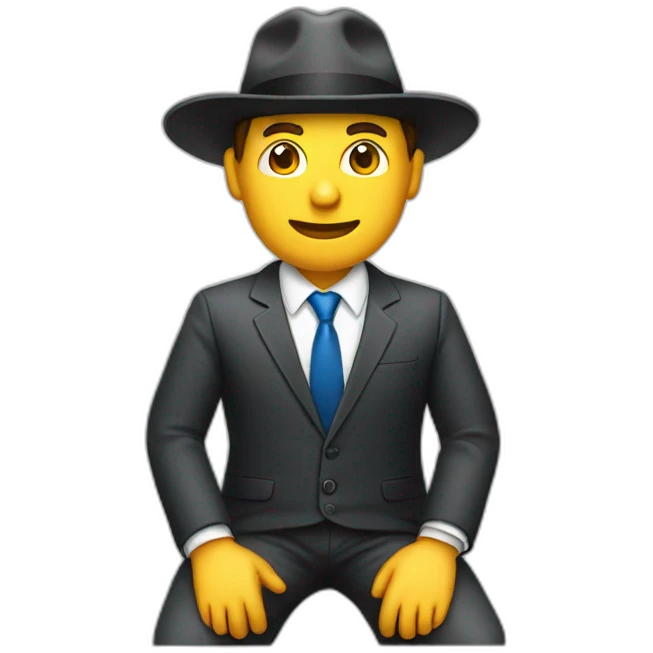 Business men with a hat emoji