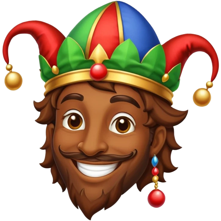 the king's fool with brown skin  emoji