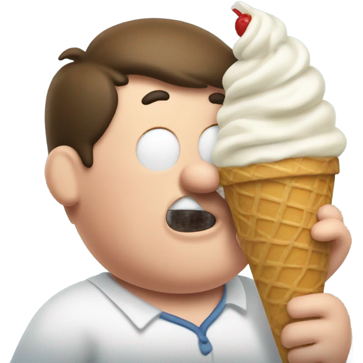 Peter griffin licking a ice cream emoji