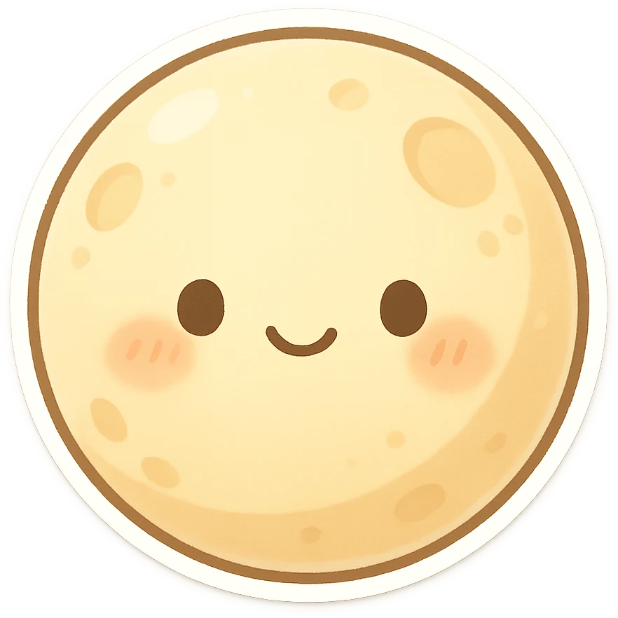 一个圆圆的月亮 emoji