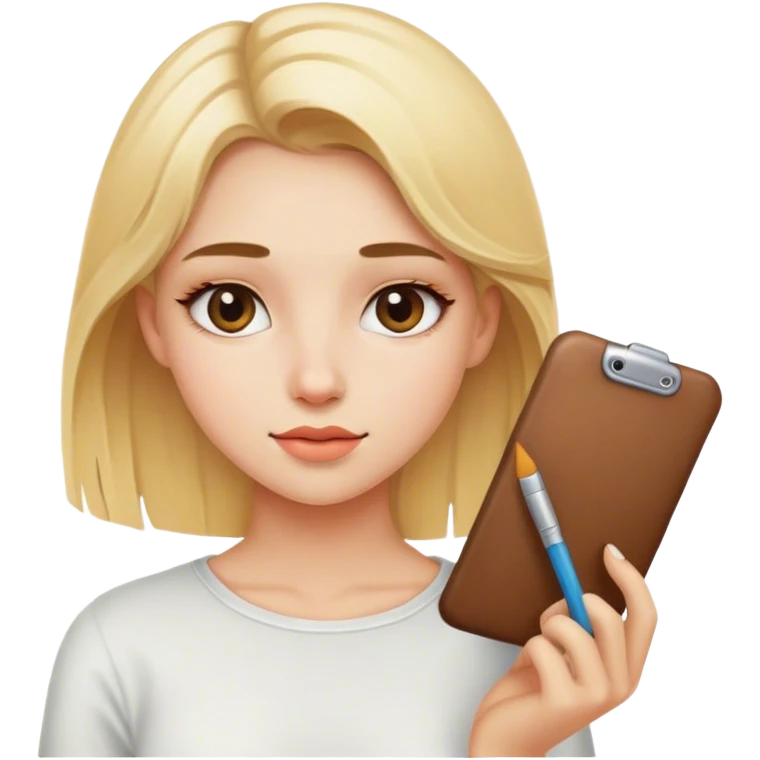 Blonde girl artist  emoji