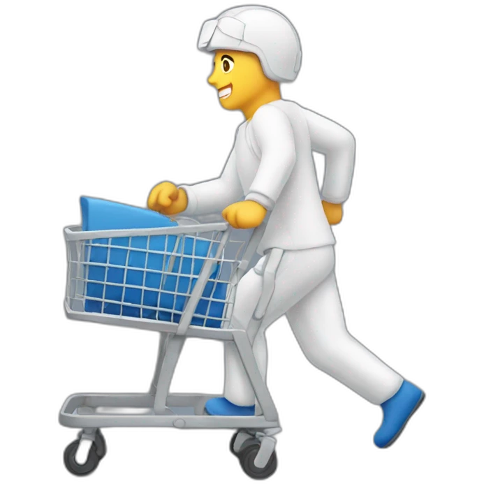 running man with a trolley emoji